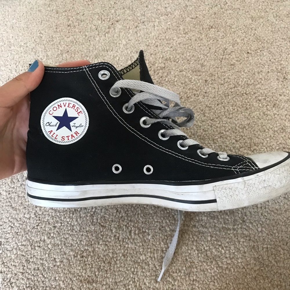 Black high top converse